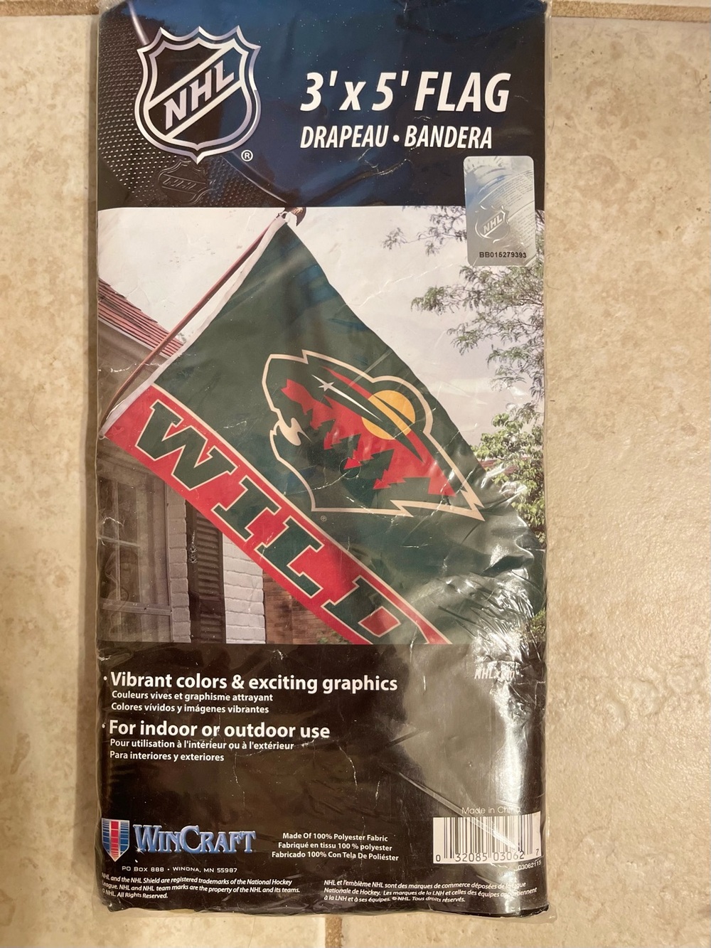 NHL Minnesota Wild Green, Red & Gold Team Flag